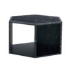 Hexagonal MDF coffee table, characteristic pattern stickers, multi-hole design to give more storage space, simple and convenient design makes it suitable for all kinds of style scenes.