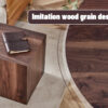 16*16*16 Inch Walnut Wood Grain MDF Coffee Table - Luxurious Design, Perfect Living Room Accent.Cube fashion texture design coffee table, suitable for various situations and scenes.