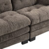 Two-seat Sectional Sofa Modular Deep Seat Sofa Couch Chenille Sofa Sleeper Comfy Upholstered Furniture for Living Room Apartment Studio Office-Gray