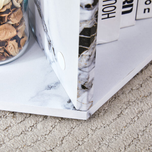 3132a1be2c104c3e8671ca7ded0d1f67_ce70db3045c79d99b8320134a9d9af56 Hexagonal MDF coffee table, characteristic pattern stickers, multi-hole design to give more storage space, simple and convenient design makes it suitable for all kinds of style scenes.