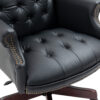 Executive Office Chair - High Back Reclining Comfortable Desk Chair - Ergonomic Design - Thick Padded Seat and Backrest - PU Leather Desk Chair with Smooth Glide Caster Wheels, 1 Pack Black