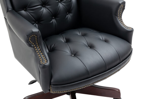 318776b5998c4df48e9b3656e3c86f26_20220927_f7b70afc6085bc46e7a225b0b970e516 Executive Office Chair - High Back Reclining Comfortable Desk Chair - Ergonomic Design - Thick Padded Seat and Backrest - PU Leather Desk Chair with Smooth Glide Caster Wheels, 1 Pack Black