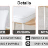 Table and chair set, MDF desktop, white metal table legs, stable and beautiful, suitable for most styles of home. Modern simple dining table, comfortable seating.