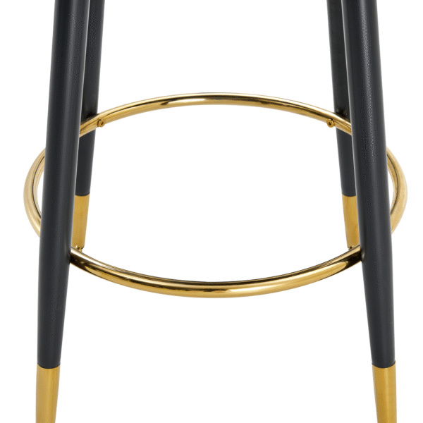 31b936d13ab541699dcb239df1e68326_5c10e809c32ce20cc6685ed18b868a39 360 ° rotatable bar chair.Modern PU comfortable upholstered bar chair with smooth and beautiful black metal legs for dining room, kitchen, terrace and guest office chair.Set Of 2.W1151P153939