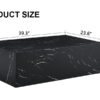 39.3*23.6*11.8 Inch Black Marble Texture MDF Coffee Table - Luxurious Design, Perfect Living Room Accent.Fashion texture design coffee table, suitable for various situations and scenes.