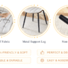 Extended Seat Cushion PU Dining Chair Set - Four Pieces.Smooth line design,Integral metal leg structure,Can integrate well into various modern home decoration styles.Gray and Brown Splicing Colors.