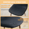 Luxury Simple Chair - Set of 4 BLACK Linen-Cotton Material High Resilience Dining Chair with Metal Walnut Color Leg.Integral metal leg architecture,Suitable for various interior decoration styles.