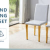 Four Light Gray PU dining chairs, simple and versatile, comfortable and accompanied. Exquisite and versatile dining chairs unlock a comfortable new experience.(Set of 4)