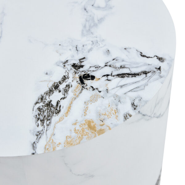 32bf5bbda1a644f194ad1d545973ba35_0c193ea8ce5a442ed860730b3b964cc2 The cylindrical table with its patterned design can be easily integrated into a variety of interior styles, from coffee tables to small dining tables, workbenches or makeshift writing desks.