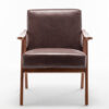 Mid-Century Modern Chair, Living Room Chair with Solid Wood Frame, Accent Chair Extra-Thick Backrest, Wingback Chair for Bedroom, Reading Room, Living Room, Lounge Chair Indoor
