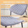 Luxury Minimalist Chairs - A set of 4 high quality dining chairs with black metal legs. The integral metal leg structure is suitable for various interior decoration styles.
