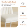 55"x31.5"Cream-Style White MDF Dining Table Set with 4 Armless Chairs.The backrest of the dining chair is designed with multiple vertical stripes.Adding a warm atmosphere to your family.