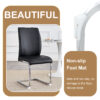 Table and chair set.Hourglass-Shaped Stable Small Round Table -31.9" * 31.9" With 4 Soft and Comfortable Black PU Chair With Arched Metal Silver Leg.Create Your Exclusive Low-Key Luxury Space.