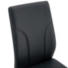 4 Dining Chair Set, Black Dining Chair Set, PU Material High Back Seat and Sturdy Leg Chair, Suitable for Dining Room, Kitchen, Living Room
