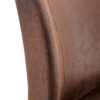 A set of two brown chairs, including suede cushions and black metal legs. Small size, suitable for select groups, suitable for dining room, kitchen, terrace and guest office chairs (set of 2)