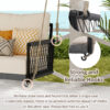 TREXM 1-Piece Woven Rope Outdoor Swing Sofa with Soft Cushions Seating 2 for Patio, Courtyard and Balcony (Beige)