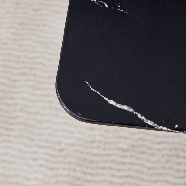 Table and chair set.Black Marble Pattern MDF Dining Table Set - 63"x35.4" with 6 Light Gray Linen Fabric Chairs.Integrated Seat and Backrest,Linen-Cotton Material.Suitable for kitchen,Dining room,etc.