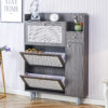 Modern minimalist storage cabinet, Japanese rattan shoe cabinet, bed top cabinet, small home furniture. Suitable for corridors and living rooms. GZ-DI-03
