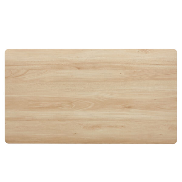 Modern minimalist log colored double layered rectangular coffee table, tea table.MDF material is more durable,Suitable for living room, bedroom, and study room.35.4"*19.6"*16.5" CT-16
