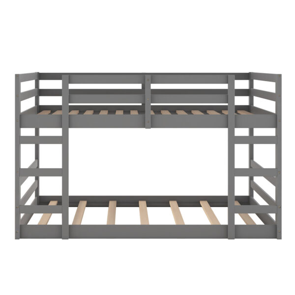 Full Over Full Bunk Bed with Ladder, Gray(OLD SKU:WF286327AAE)