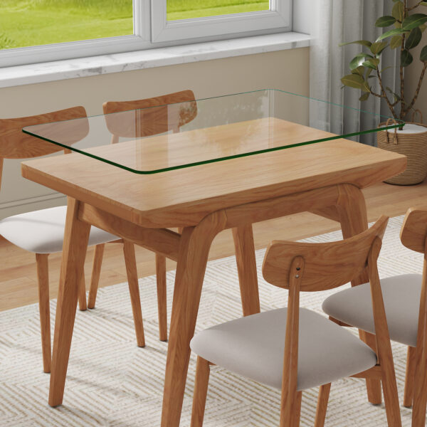 358485f33e5a4410bc33889a1cb2402f_7833fef62f84cc49192fab8b1f14ac5c ONLY Separate Glass Tabletop.24*36 inch Rectangular heat-resistant Transparent Tempered Glass Tabletop.Suitable for various occasions such as kitchens and restaurants.Transparent GLASS,24*36*0.31inch.
