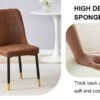 Brown Suede-like Velvet Dining Chair Set (Six Pieces)Black Metal legs,dinning chairs,brown.Bring a comfortable home experience to the kitchen, bedroom, and office.