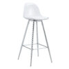 Modern and comfortable upholstered bar chairs, metal legs, small size bar chairs, suitable for part of the crowd, stylish design for dining room, kitchen, terrace and living room chairs.