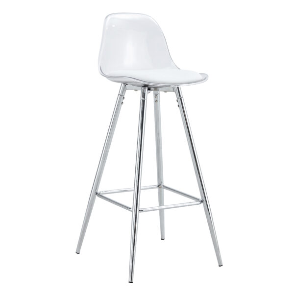 Modern and comfortable upholstered bar chairs, metal legs, small size bar chairs, suitable for part of the crowd, stylish design for dining room, kitchen, terrace and living room chairs.