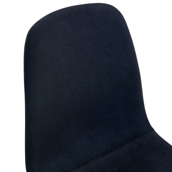 380033ad266c4ebe99d8e978b1aca9d6_7daaeb7624b40886dee1befce134f161 Table and chair set.A Modern Minimalist Circular Dining Table With A Diameter Of 33.3 Inches.Paired With 4 Black Linen-Cotton Material High Resilience Dining Chair with Metal Leg.