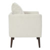 Modern Chenille Accent Chair, Upholstered Armchair for Living Room ,Mid Century Fabric Lounge Chair w/ Pillow, Comfortable Reading Chair with Wood Legs for Living Room, Bedroom,Reception Room (Beige)