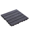 76-Pack 11.42"x11.42" Interlocking Deck Tiles - 68.80 Sq.Ft 3D Wood Grain Plastic Flooring for Outdoor Use , Waterproof & Moisture-Proof Patio Tiles , All-Weather Use & Easy Snap-Together Installation