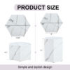 Modern minimalist style hexagonal white marble patterned MDF coffee table set (two-piece set) .Complex texture patterns, style and texture coffee table to redefine your interior decoration.