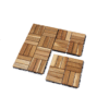 30 PCS Interlocking Deck Tiles Checker Pattern, 12" x 12" Square Yellow Acacia Hardwood Outdoor Flooring for Patio, Bancony, Pool Side,...