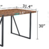 A minimalist retro rectangular dining table with a specially textured top and black metal legs.Contemporary Minimalist MDF Dark Wood Textured Tabletop.Able To Give People A Visual Beauty With Rules.
