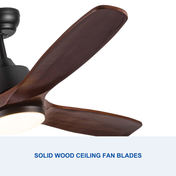52" YUHAO Farmhouse Rustic  LED Ceiling Fan with Remote Control