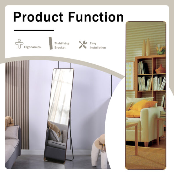 The 4th generation floor standing full-length mirror. wall mirror, bathroom makeup mirror, bedroom foyer, clothing store, wall mounted. 60 "* 16.5"