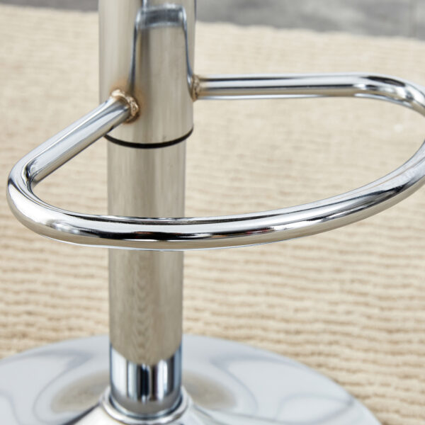 39bb58e9fdbb4f56b487cc59ee93195e_ecc32f9268ada613ff79d1248af322a4 Modern minimalist bar chairs and bar stools. Can rotate 360 ° and adjust lifting. PET backrest and PU seats. Set of 2. Suitable for bars, restaurants, and front desk cashiers. W1151P172644