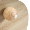 MDF ELEGANT LONG OVAL STORAGE SIDE TABLE WITH RETRO CHARM, NATURAL COLOR