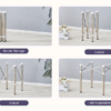 Only Table Leg.Simple Silver Stainless Steel Folding Table Frame - Multifunctional, Space-Saving.Folding Table Frame,Silver Stainless Steel Material,5.5*5.5*28.7~26.3*26.3*28.7 Inch.