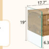 Double-drawer bedside table. The board surface is MDF sticker, and both sides are transparent tempered glass. The design is simple and elegant, with excellent storage functions.