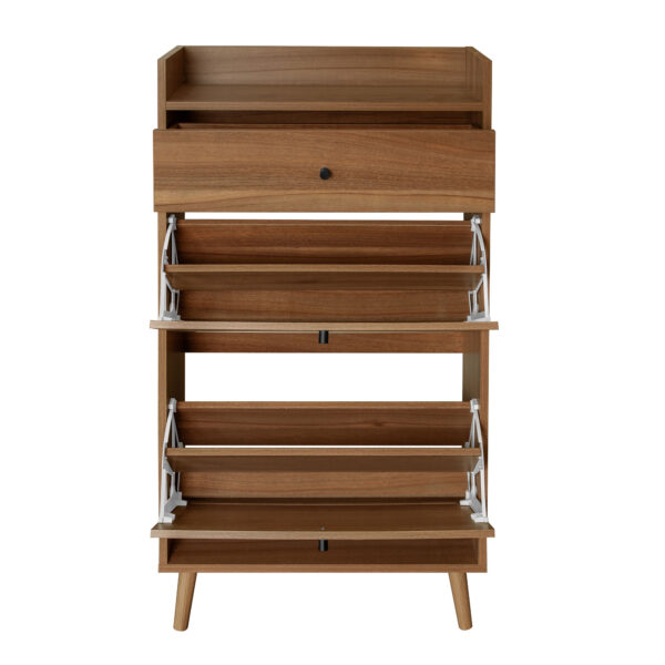 Rattan, Allen 2 Door 1 Drawer Cabinet, Shoe Rack, Double Layer, Suitable for Entrance