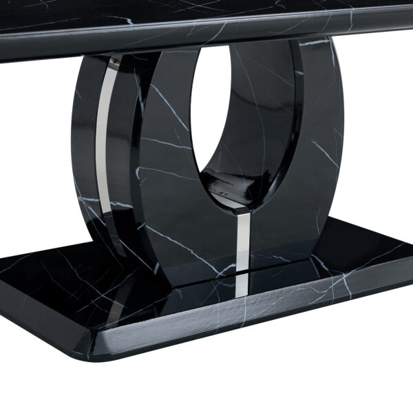 3aa8f12ecd4a4e9fb74f0d5285635fd0_866d91d86a935773d4f2225ce937cb7e Modern minimalist black MDF pattern sticker pattern MDF rectangular coffee table. Add a peaceful and comfortable atmosphere to your home. MDF coffee table, black MDF pattern sticker, side table.