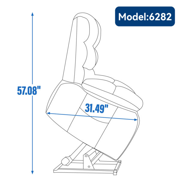 Lift Recliner Chair Heat Massage Dual Motor Infinite Position Up to 350 LBS Large Electric Power Lift Recliners with Power-Remote, Medium-firm and Heavy duty, Brown