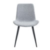 Comfortable Linen-Cotton Dining Chair Set - Six Pieces in Light Gray.Integrated Seat and Backrest,Linen-Cotton Material,Curved Widened Cushion Design For More Comfort.