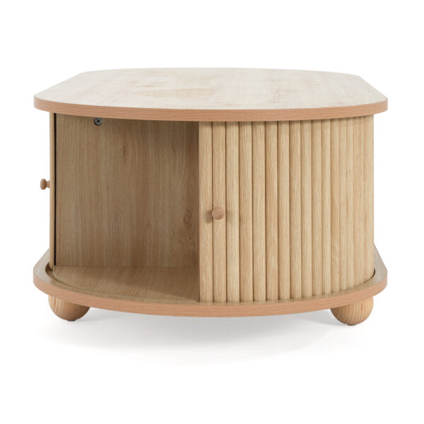 3c81806b50c7467bb98d6f3acf56007f_3435c4aa2de03d4ceb056ca97b235141 MDF ELEGANT LONG OVAL STORAGE SIDE TABLE WITH RETRO CHARM, NATURAL COLOR