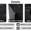 11.8*11.8*19.6 Inch Black Marble Texture MDF Coffee Table - Luxurious Design, Perfect Living Room Accent.Rectangular fashion texture design coffee table, suitable for various situations and scenes.