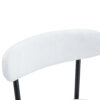 Fashionable and Comfortable - Two Sets of Ergonomic High Legged Bar Chairs,With White Fabric Cushions And a Total Height Of 35.5 Inches.Black And White Classic Color Scheme, Fashionable And Versatile.