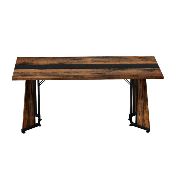 70.9"Rectangular Large Dining Table, Waterproof Large Desk for 8 People, Deluxe Family Dining Table with Adjustable Legs for Kitchen,Living Room,Office, Rustic Brown,70.9''W x 35.4''D x 30.3''H
