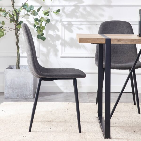 3d6c380659f6485daf37b81c544039db_20220817_3bb00e56a3a62f49a89b86ccfc4d5aab Dining Chairs Set of 4, Modern Mid-Century Style Dining Kitchen Room Upholstered Side Chairs. Accent Chairs with Soft Linen Fabric Cover Cushion Seat and Black Metal Legs.W115149080.