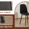 Table and chair set.Modern Black Marble Pattern MDF Dining Set - 55"x31.4" with 4 Cat Claw PU Chairs.Modern Mid-Century Style Upholstered Side Chairs,Spoon Shaped Chairs.Four Chairs per Box.